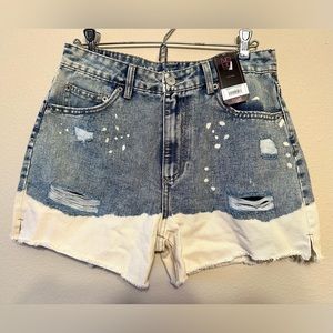 NWT Women Denim shorts - bleached bottom